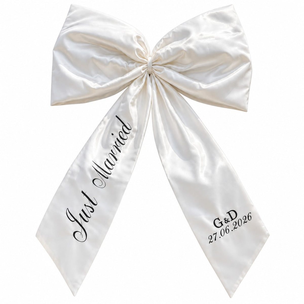 Personalized Just Married Car Bow