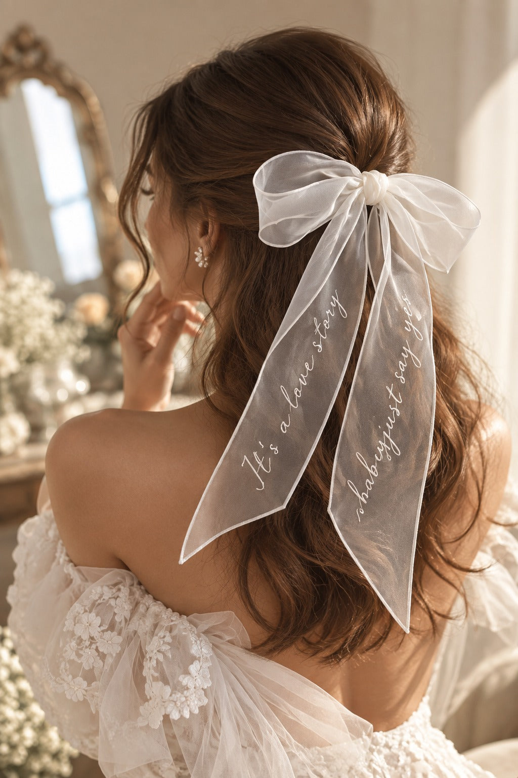 Personalized Tulle Hair Bow